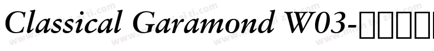 Classical Garamond W03字体转换